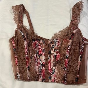 Victoria secret cropped corset top